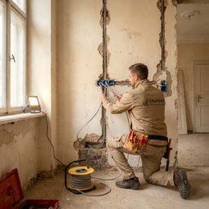 Elektrosanierung Stuttgart – Neuverkabelung, Verteilerbau und VDE-Abnahme durch Falkner