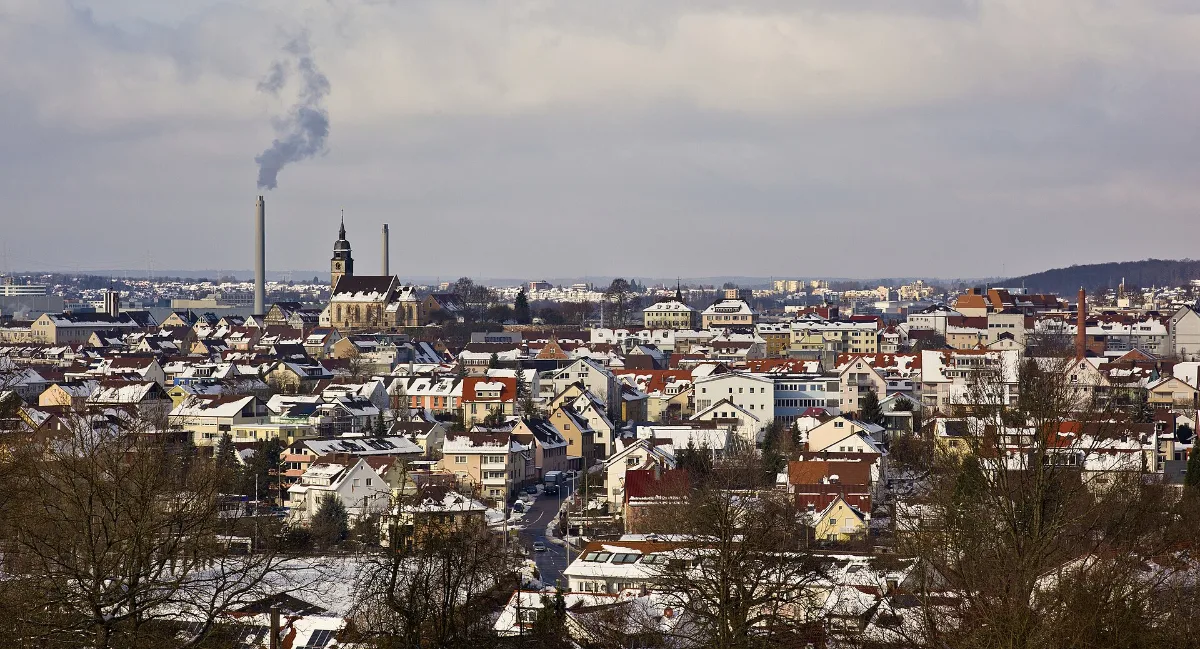 Blick über Böblingen von Süden